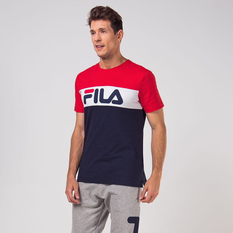 camiseta fila letter masculina