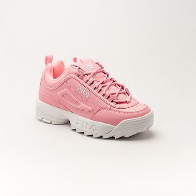 tênis fila disruptor ii premium velour rosa