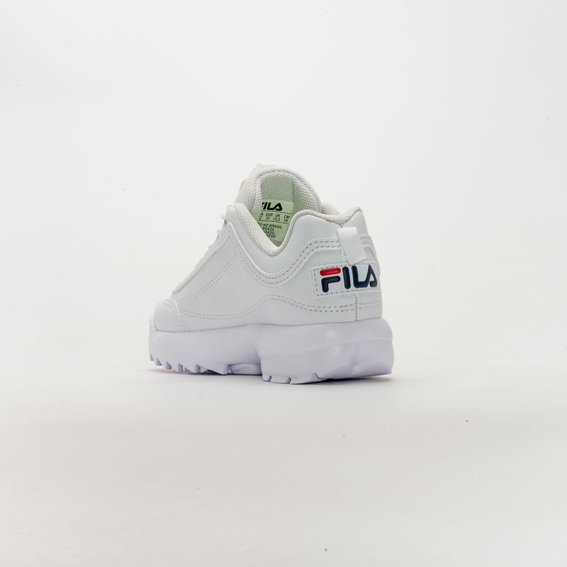 más perfil par Tênis Confortável Disruptor Branco Infantil - fila