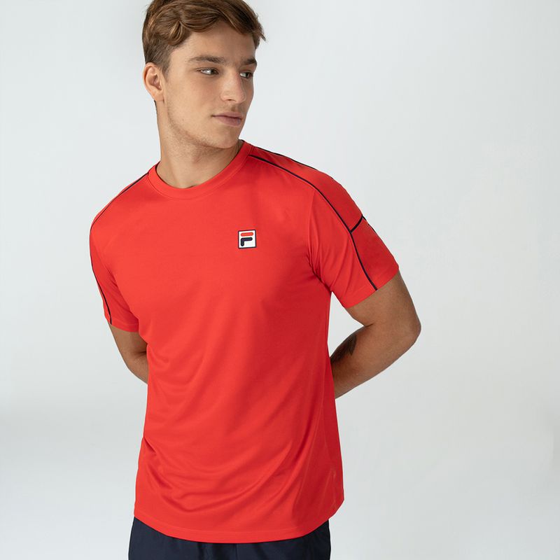 Camiseta Fila Tennis Line Azul Delave e Marinho 