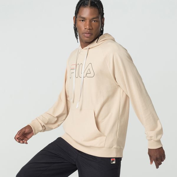 Casaco Com Capuz Fila Letter Outline Masculino