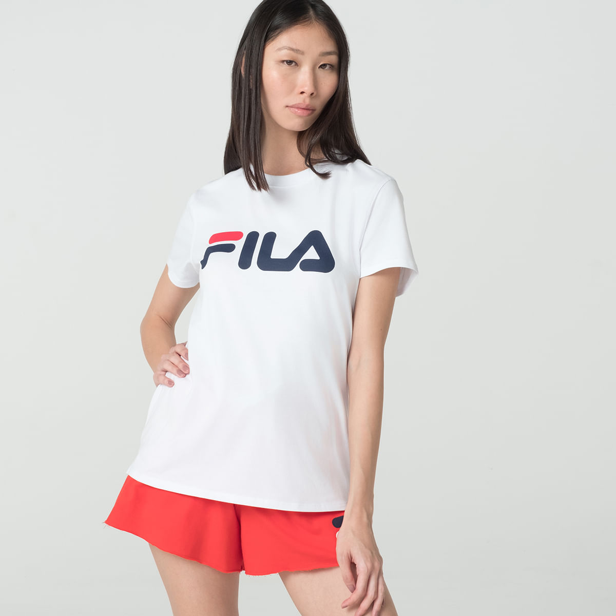 Camiseta Fila Letter Tape Ii - Feminina em Promoção