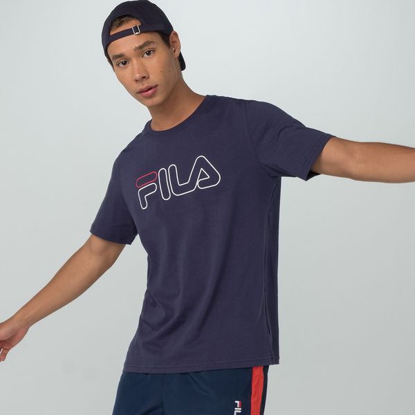 Camiseta Fila Letter Outline Masculina