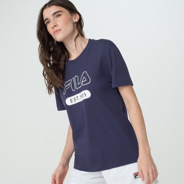 Camiseta Fila Letter Outline Feminina