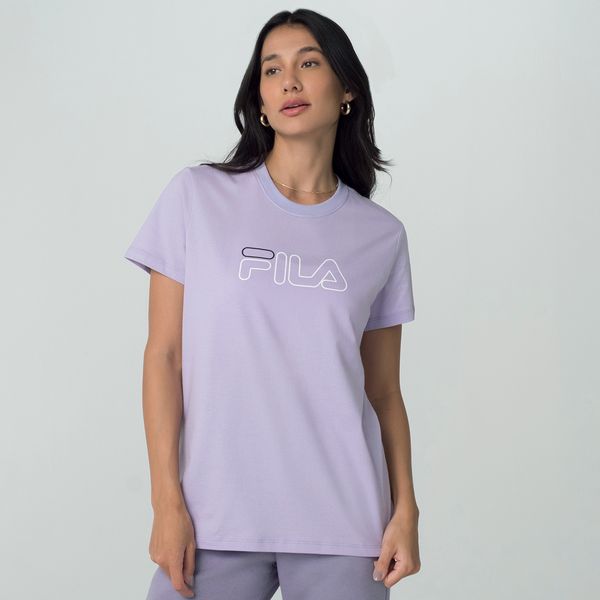 Camiseta Fila Regular Basic Outline Feminina