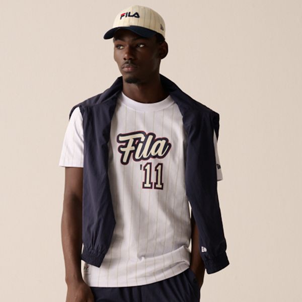 Camiseta Fila X New Era Fullprint Pinstripe Collab Masculina