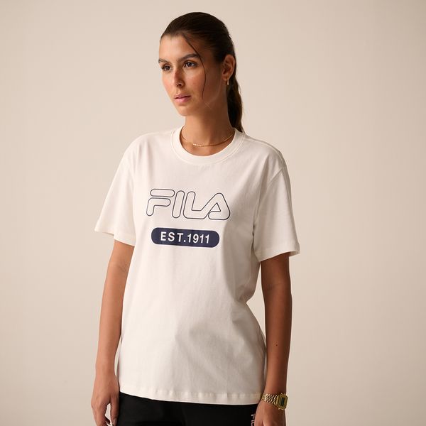 Camiseta Fila Letter Outline Feminina