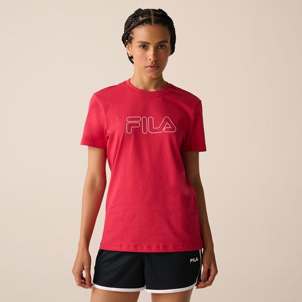 Camiseta Fila Regular Basic Outline Feminina