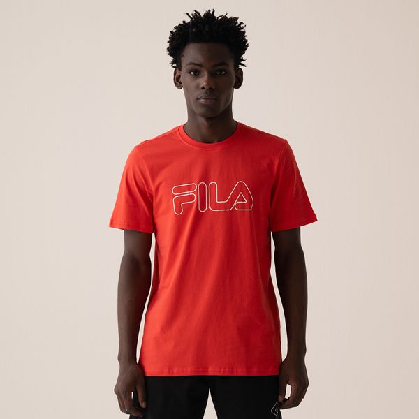Camiseta Fila Regular Letter Outline Masculina