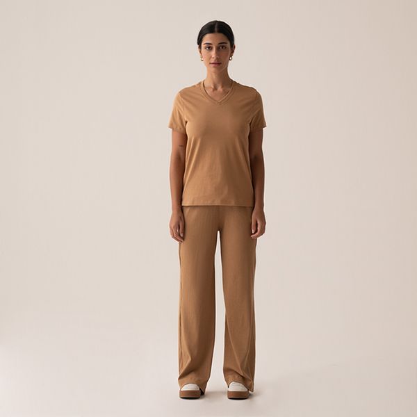 Calça Fila Wide Essentials Canelada Feminina