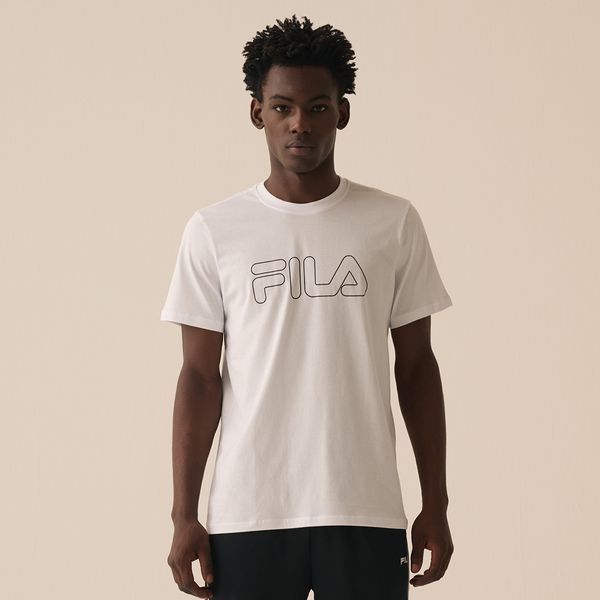 Camiseta Fila Regular Letter Outline Masculina