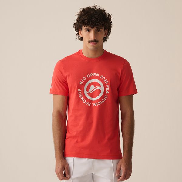 Camiseta Fila Regular Official Sponsor Rio Open 25 Masculina