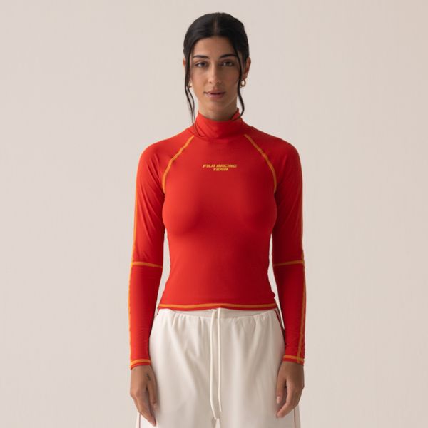 Blusa Manga Longa Fila Slim Motor Sport Feminina