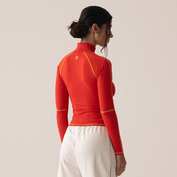 Blusa Manga Longa Fila Slim Motor Sport Feminina
