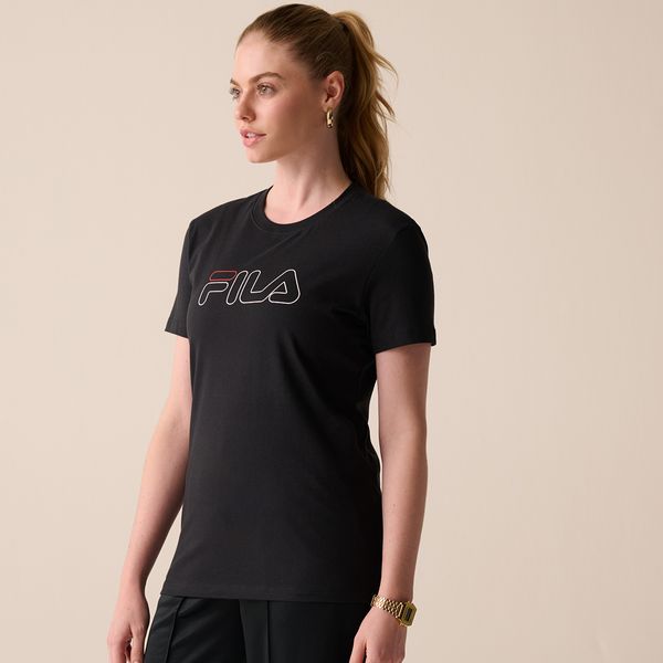 Camiseta Fila Regular Basic Outline Feminina
