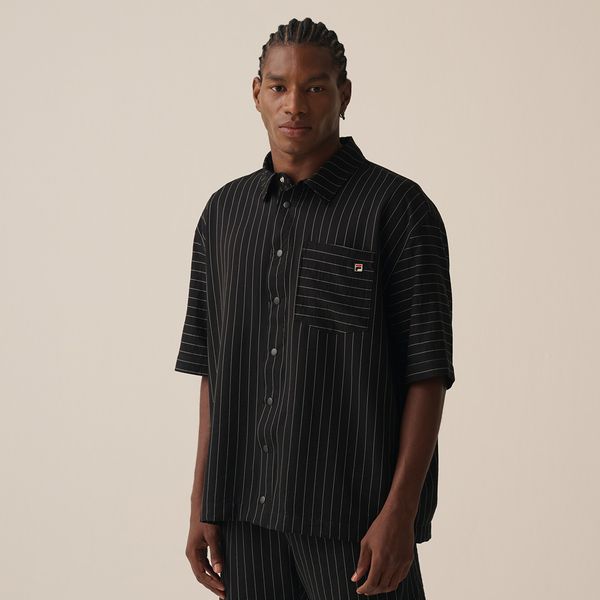 Camisa Fila Over Uc Pinstripe Masculina
