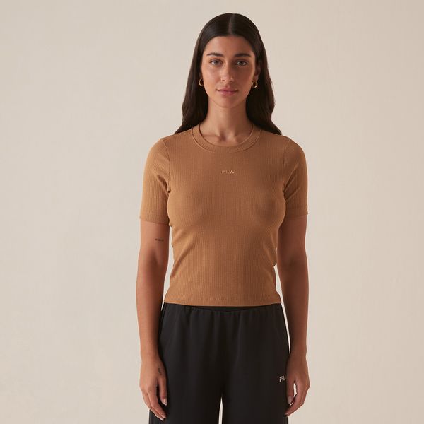 Camiseta Fila Regular Essentials Canelada Feminina