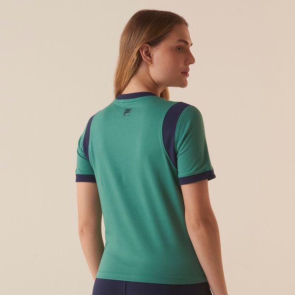 Blusa Fila Ribbed Letter Retro Feminina